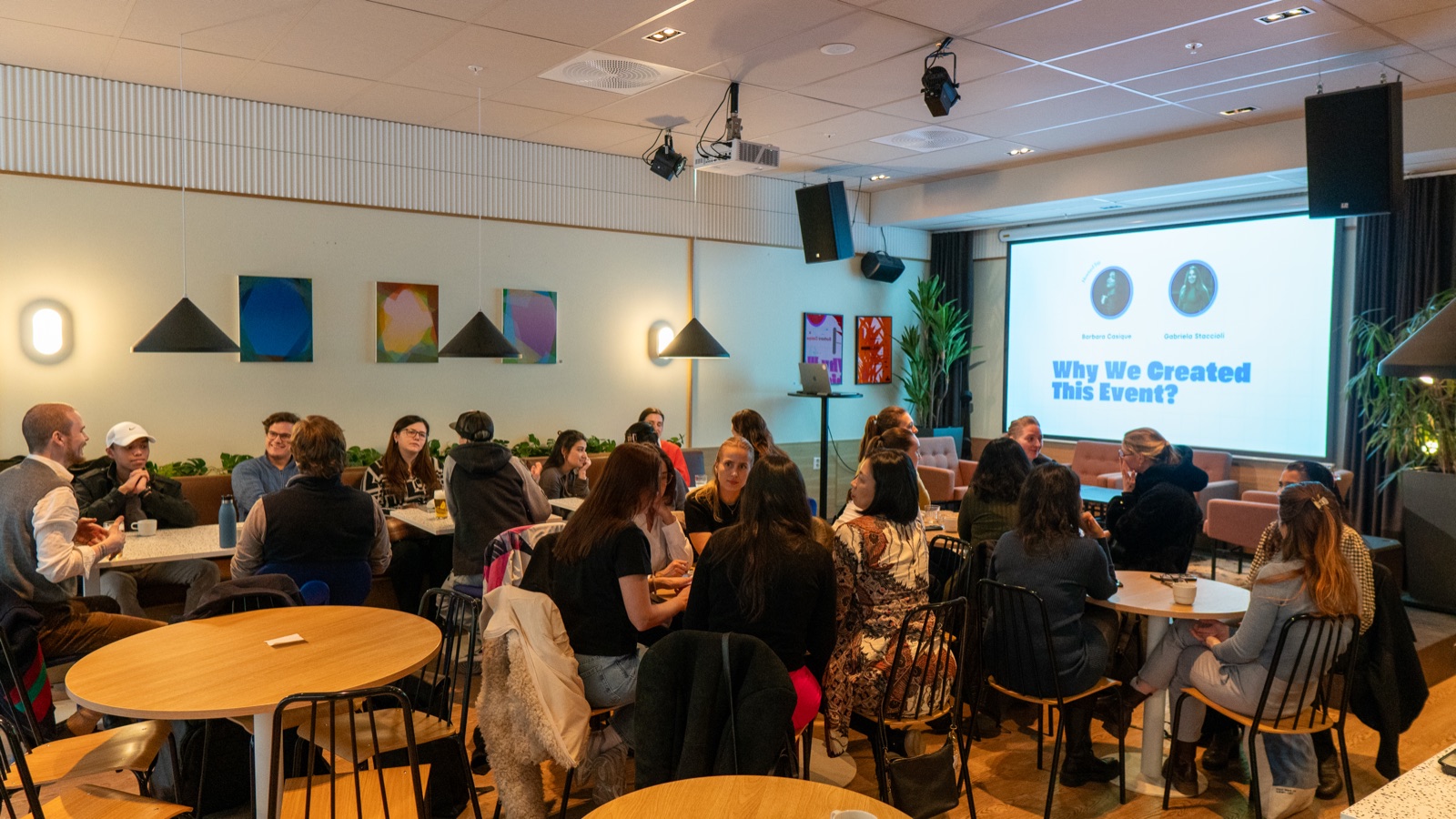A full room at Spill the Beans